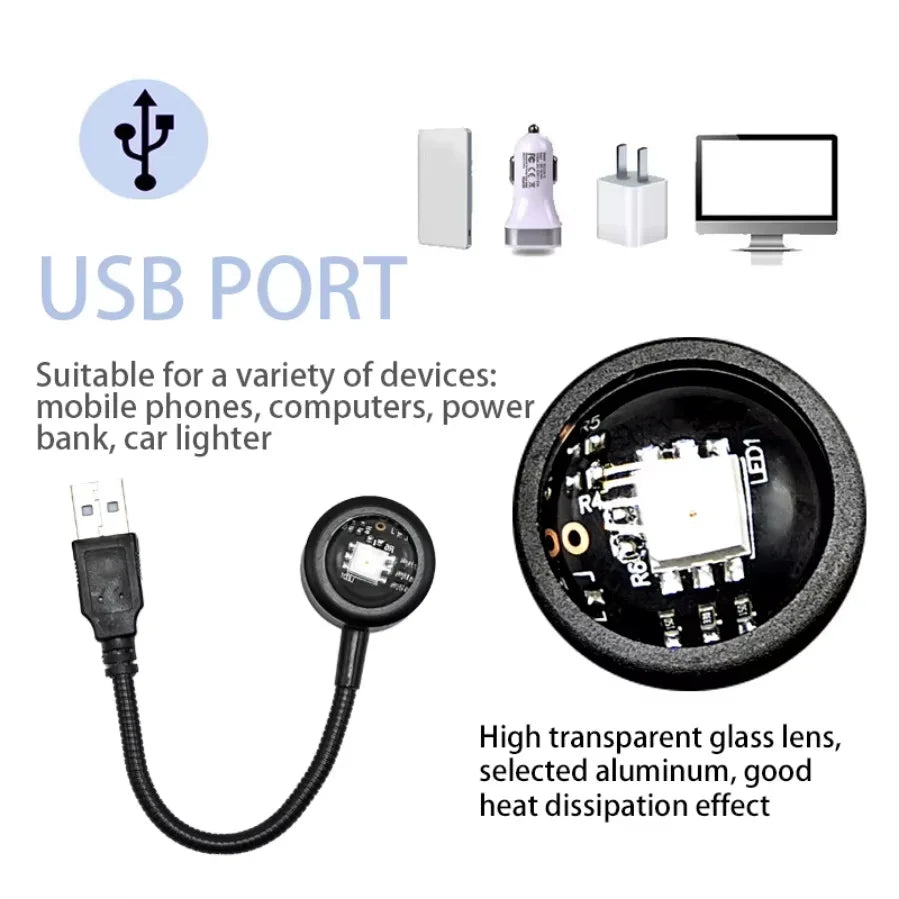 Sunset Projection Lamp – USB Night Light